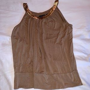NWOT NY&COMPANY semi halter tank with sequin neck